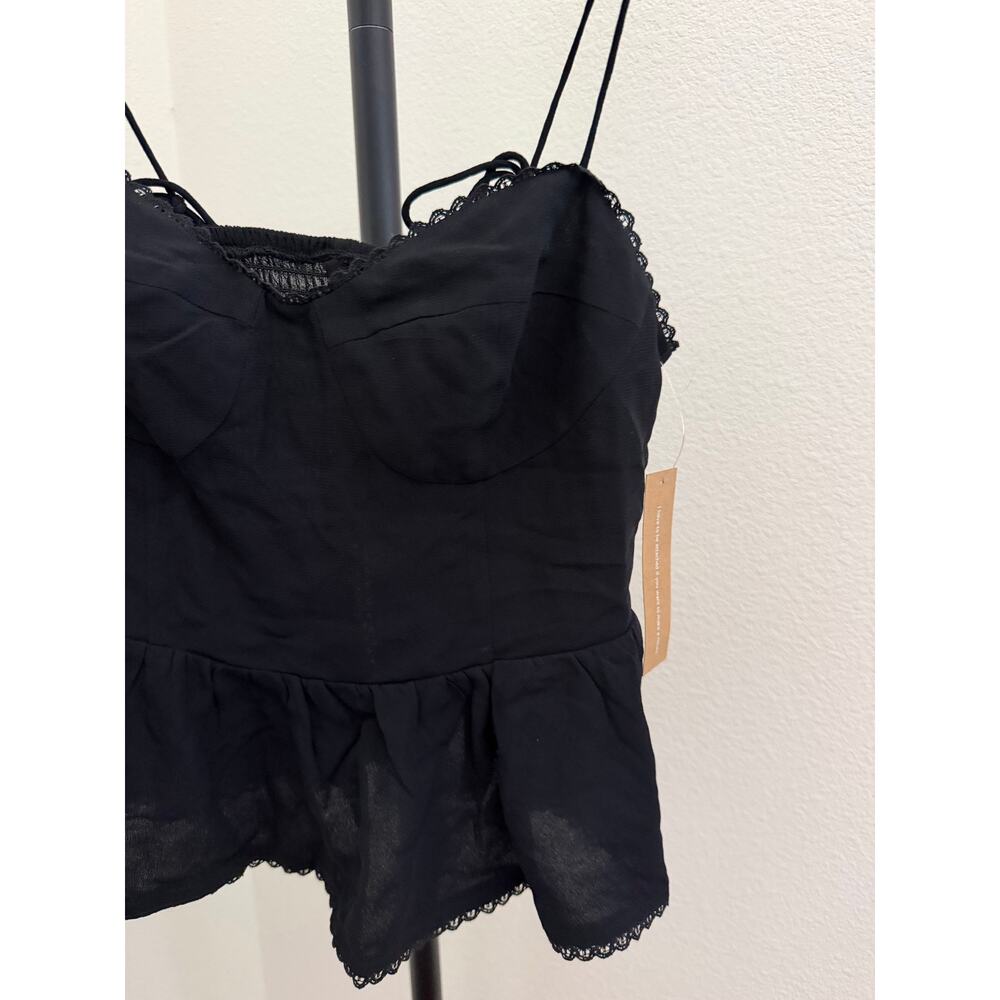 New O.P.T black Elodie tank top blouse size 2 $122 - Picture 6 of 7